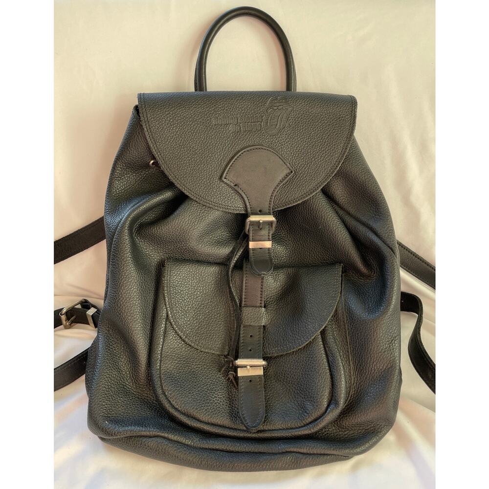 Roots Black Leather Rolling Stones Backpack, On Stage Bigger Bang Tour 2005